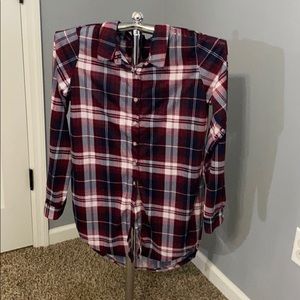 Plaid Long Sleeve Button Up